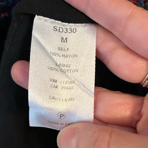 Black Dress w/ Embroidered Detail - Picture 7 of 7